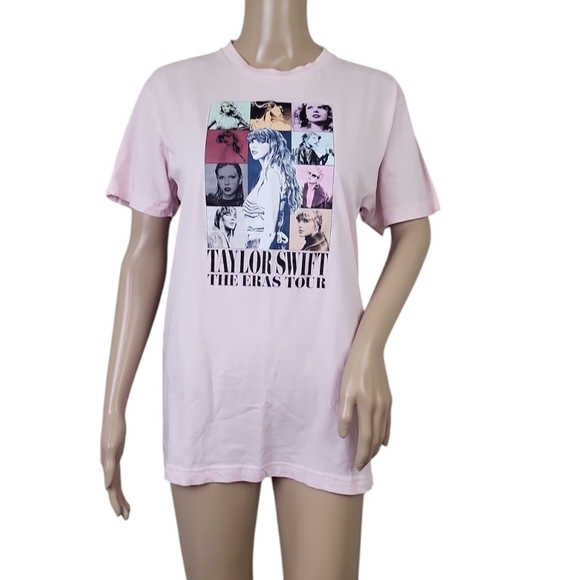 Taylor Swift "The Eras Tour" Pink Concert Shirt Adult 100% Cotton Music - Picture 1 of 3